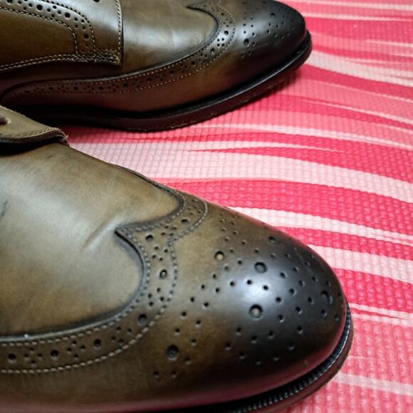 %Suitsupply Brown Brogue Size 40 / US 7 , Men Cap Toe Derby Shoes / D9 main image 5